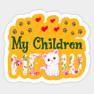 My children pussy cat Sticker